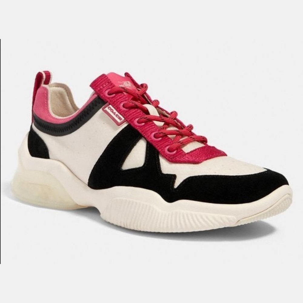 Coach Citysole Runner Sneakers in Black Multi (Pink / Chalk) size 8